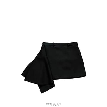 당일배송 지방시 쇼트 비대칭 러플 스커트