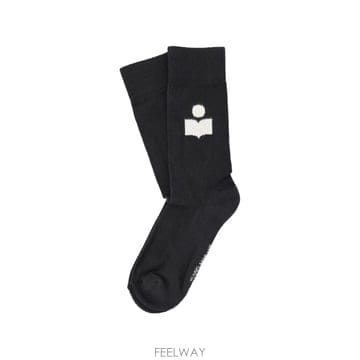 26 FW 이자벨마랑 로고 인타르시아 골지 트리밍 양말 CT001JHAA1C03J TP459092560