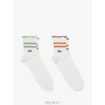 26 FW 라코스테 러플 스트라이프 양말 세트 2p RA9269 TP459092547