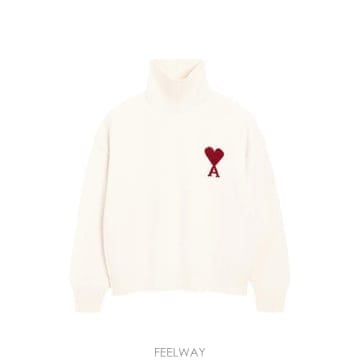 26 FW 아미 아미 드 쾨흐 내추럴 퍼넬 넥 울 스웨터 H26UKS839018 TP454982370