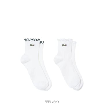 라코스테 러플 스트라이프 트리밍 양말 세트