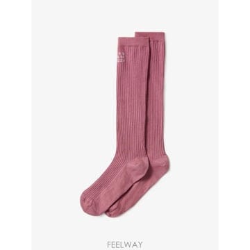 메종 마르지엘라 오프 화이트 코튼 니삭스