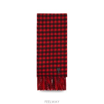 아미 아미 드 쾨흐 체크 울 스카프