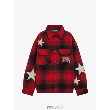 26 FW 바로우 스타 프린트 체크 셔츠 F6BWUASI097 TP459284052