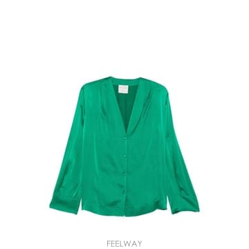 26 FW Forte Forte V넥 새틴 피니시 셔츠 15382BISMYSHIRT TP459284046
