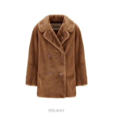 Herno 26 FW ������ beaver effect faux fur peacoat GC000581D12422 TP4526 FW ������ beaver effect faux fur peacoat GC000581D1