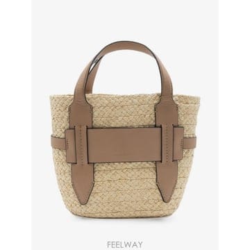 26 FW 헬렌카민스키 리파리 S 우븐 레더 트리밍 토트 백 BAG51960NATURALCARAMEL TP4