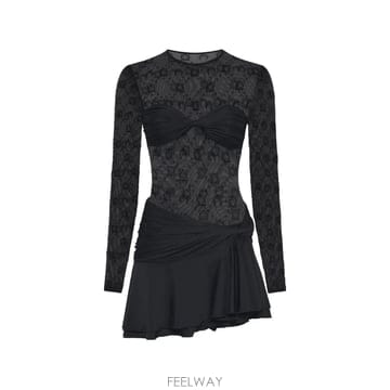 26 FW 마린세르 모노그램 시스루 드레스 WDR470ACJER0005BK99 TP455058914