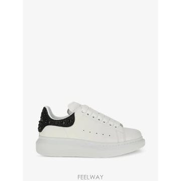 당일배송 Alexander McQueen 오버사이즈 화이트 앤 젯 블랙 스니커즈