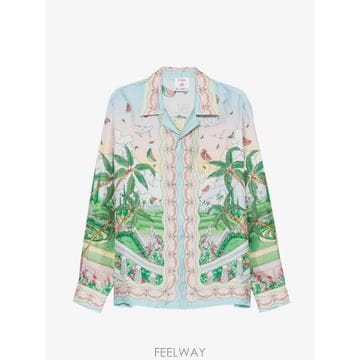 26 FW 카사블랑카 라두레 트리 프린트 셔츠 UPF26SH00601 TP457383858