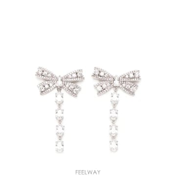 26 FW 셀프포트레이트 크리스털 보우 드롭 이어링 PF26602E TP457317750