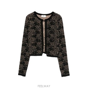 26 FW Elisabetta Franchi 레이스 패턴 로고 장식 스웨터 MK29Q66E2 TP457317
