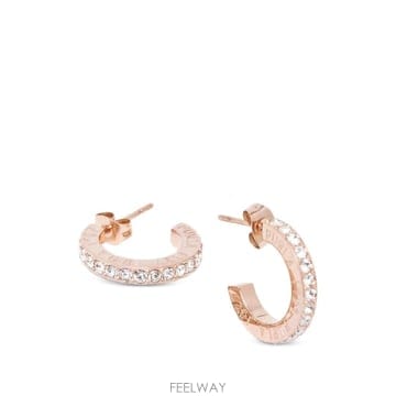 26 FW 훌라 인그레이빙 로고 크리스털 장식 이어링 FJ1108ETU TP454966096