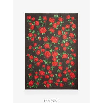26 FW 돌체앤가바나 로즈 프린트 프린지 스카프 FS184AGDDW5 TP457543338