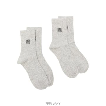 26 FW 토템 모노그램 자수 양말 2팩 세트 261WSG1579YA0264018 TP454373813