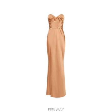 26 FW Elisabetta Franchi 새틴 패브릭 레드 카펫 드레스 ABR1267E2 TP457114