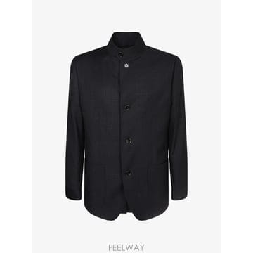 26 FW 라르디니 check pattern mandarin collar jacket AC5842ACIF67