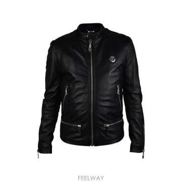 Philipp Plein 26 FW �ʸ��÷��� ���� ����Ŀ ��Ŷ VESTEBIKERNOIRGRAINEARGENTZIPP3 TP454126 FW �ʸ��÷��� ���� ����Ŀ ��Ŷ VESTEBIKERNOIRGRAINE