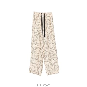 26 FW Forte Forte 레오파드 프린트 드로스트링 팔라초 팬츠 15420MYPANTS TP45759