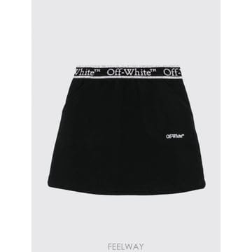 [A6] 오프화이트 키즈 OGCK001C99FLE003 키즈 스커트 OGCK001C99FLE003-1001