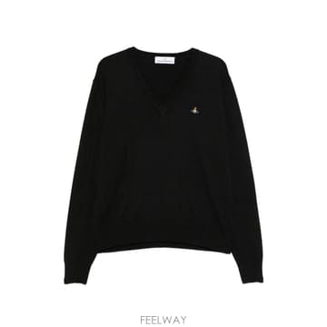 비비안 웨스트우드 마크 V넥 스웨터