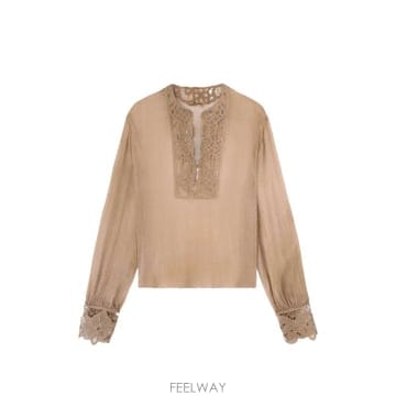 26 FW 에르마노설비노 레이스 패널 세미 시스루 블라우스 D482K766CSRFWB TP458758040