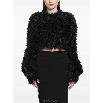 26 FW 준야 와타나베 메탈릭 이펙트 크롭 스웨터 JRN002 TP458756094