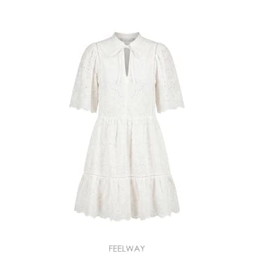 26 FW 보스 브로드리 앙글레즈 티어드 미니 드레스 50559091 TP454544580