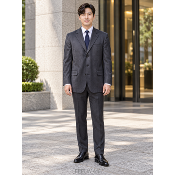 페라가모 남성 울100 단추로고각인 쓰리버튼 재킷
