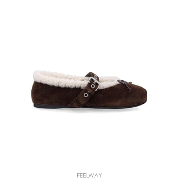 Miu Miu 26FW �̿�̿� �����̵�� �þ �߷����� 5F764EZ0G F0003 DARK BROWN26FW �̿�̿� �����̵�� �þ �߷����� 5F764EZ0G F00