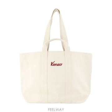 26 F/W 겐조 라지 쇼퍼 백 KENZO 코튼 아이보리 FG68SA B0732331992