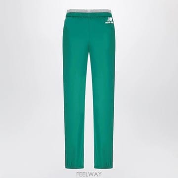 26 S/S 미우미우 그린 조거팬츠 트라우저 인 테크니컬 포플린 MP B0052363247