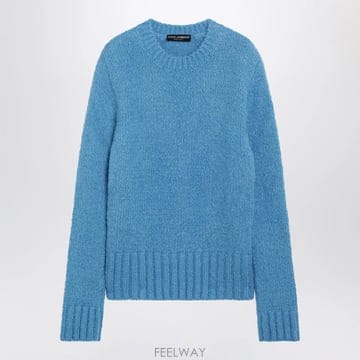 26 F/W 돌체 앤 가바나 터키즈 크루 넥 스웨터 WITH 부클레  B0052363298
