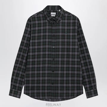 26 F/W 버버리 MARSH 그린 체크 코튼 셔츠 813307717 B0052363326