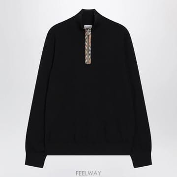 26 F/W 버버리 네이비 블루 울 스웨터 WITH 하프 지퍼 813 B0052363329