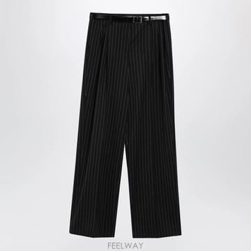 26 F/W 돌체 앤 가바나 블랙 핀스트라이프 벨트 트라우저 FTDM B0052363356