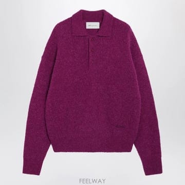 26 F/W 아미 푸치아 폴로 셔츠 인 울 & 알파카 HPL405KN B0052363358