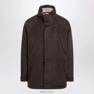 26 F/W 로로 피아나 다크 브라운 아이서 자켓 인 캐시미어 FRM B0052363361