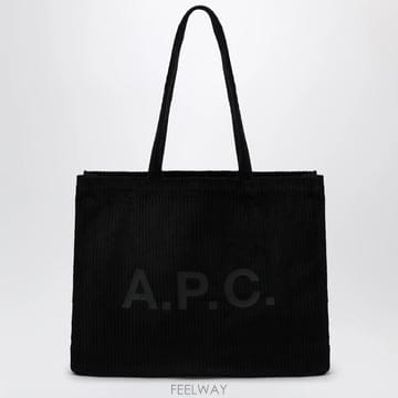 26 F/W A.P.C 아페쎄 블랙 루 라지 토트백 백 인 코듀로이  B0052363362