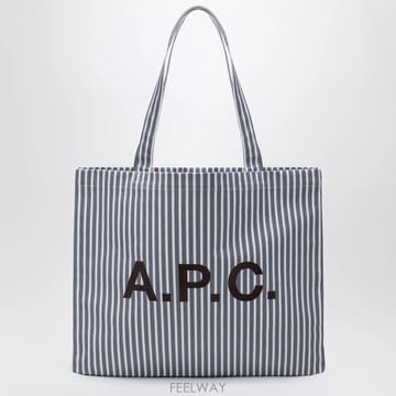 26 F/W A.P.C 아페쎄 라이트 블루 스트라이프 루 라지 토트백 B0052363365