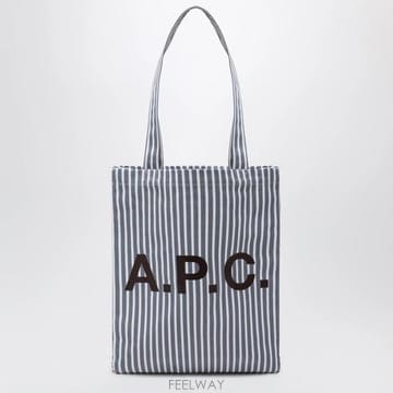 26 F/W A.P.C 아페쎄 라이트 블루 스트라이프 루 토트백 백  B0052363367