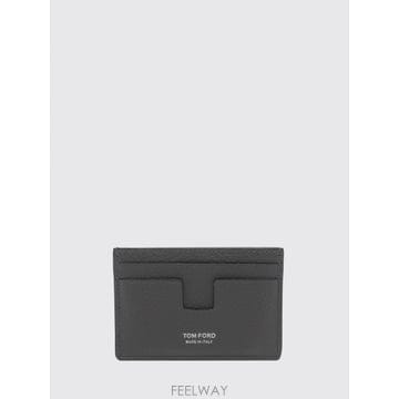 톰포드 로고 프린트 가죽 카드 지갑