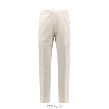 24SS 에르메네질도제냐   남성 테이퍼드 레그 테일러드 팬츠 UDI04A7TP45 N01R White BP