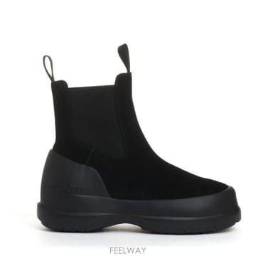24FW 문부츠   여성 루나 스웨이드 첼시 부츠 80D2480050N001 NERO BPG