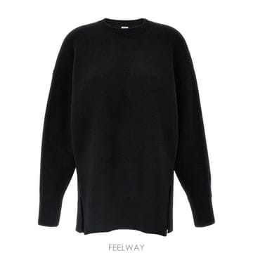 토템   여성 더블니트 스웨터 251WRT4626YA0132001 Black BPG