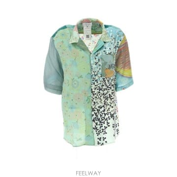 Marine Serre 23SS ��������   �� ��ġ��ũ ���̵� ��ũ ���� ����콺 T076XU WOVSE0001 05 BOK CH23SS ��������   �� ��ġ��ũ ���̵� ��ũ ���� ����콺 