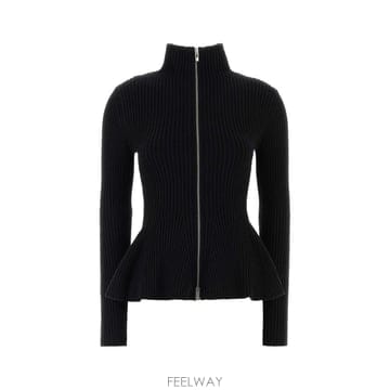알라이아 PEPLUM 가디건 ENGINEERED RIBS AA9S0 B0442363652