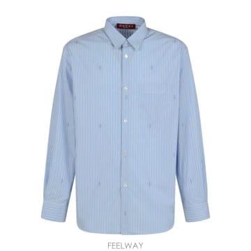 GUCCI 26SS ���� ��Ʈ������ ��ư ���ø� ���� 852714 ZAUBA4061 AZURE BLUE MC26SS ���� ��Ʈ������ ��ư ���ø� ���� 852714 ZAUBA4061