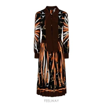 GUCCI 26FW ���� ����Ʈ ��ũ �ι����� �巹�� 876083 ZAVEN1190 BLACK BROWN MC26FW ���� ����Ʈ ��ũ �ι����� �巹�� 876083 ZAVEN1190