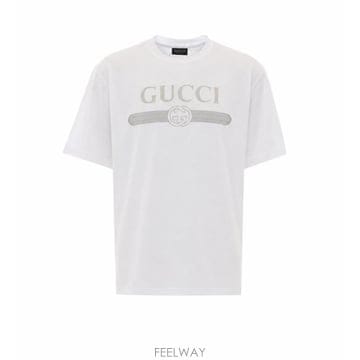 GUCCI 26FW ���� �� ��Ʈ������ ����Ʈ ��ư Ƽ���� A0095J XJH5Y9066 WHITE26FW ���� �� ��Ʈ������ ����Ʈ ��ư Ƽ���� A0095J XJH5
